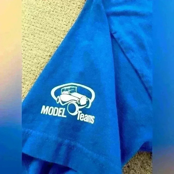 Bayside Ford Volunteer Corp Adult Med Blue Crewneck Short Sleeve Cotton T-shirt - Picture 4 of 7